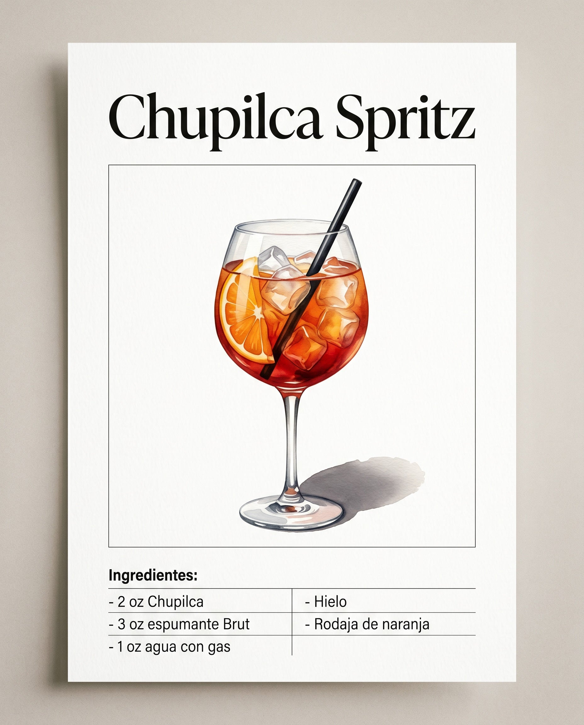 Receta chupilca spritz