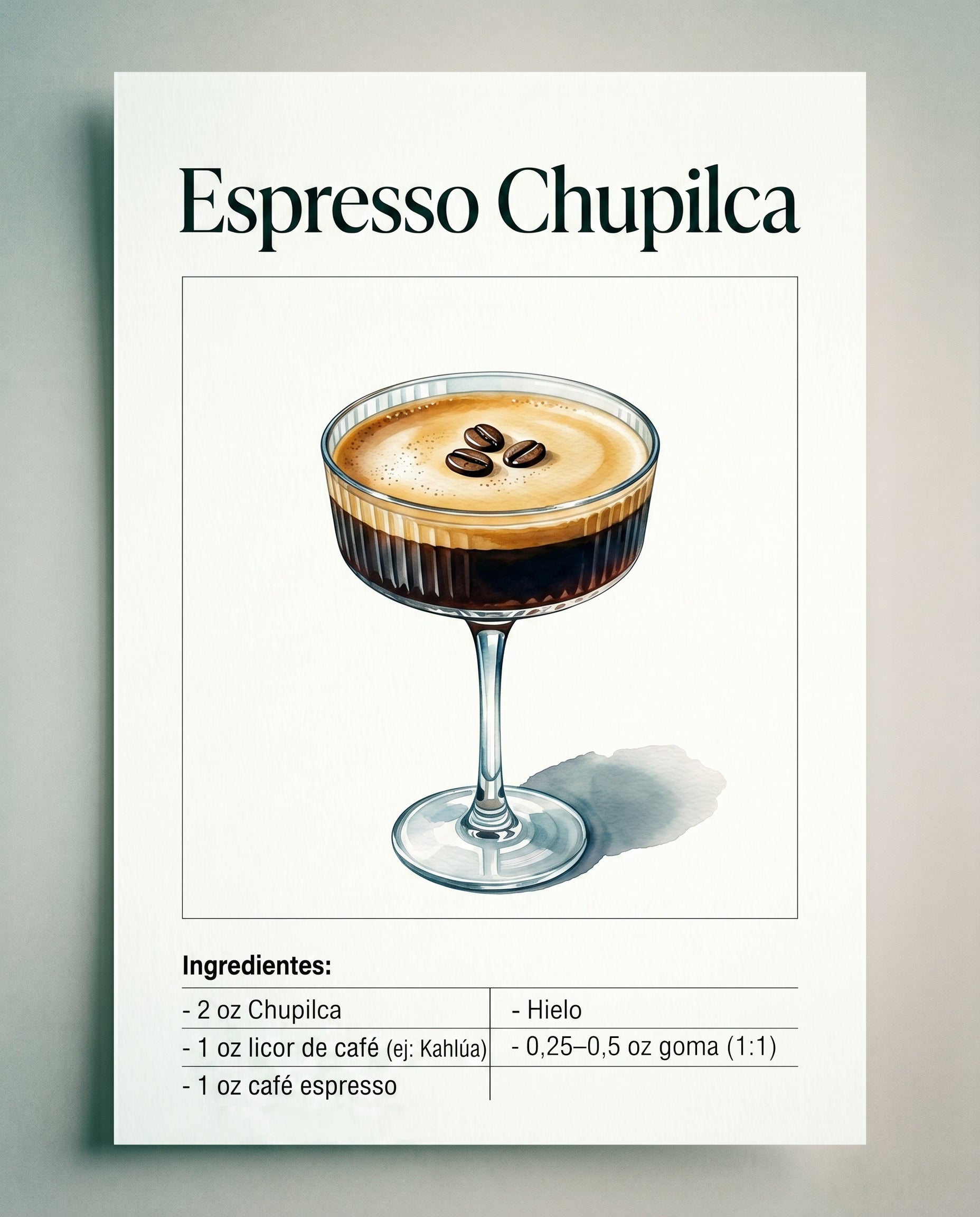 Receta espresso chupilca